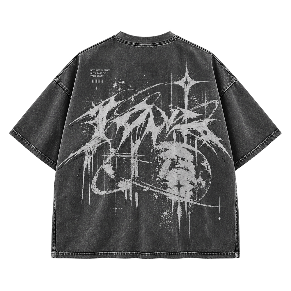 2 Áo Thun Streetwear FW Graphic Distressed – Đen